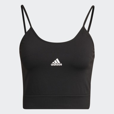Dames Fitness En Training adidas AEROKNIT Naadloze Croptop