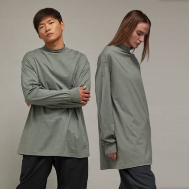 T-shirt col cheminée Y-3 vert Y-3