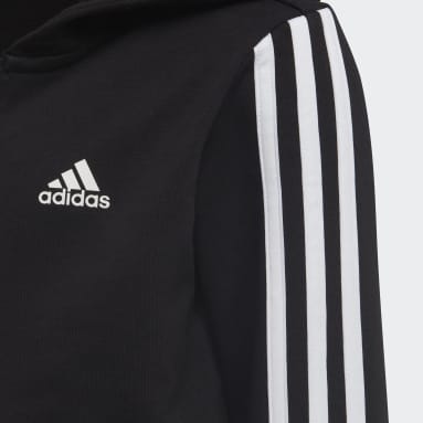 Casaco com Capuz 3-Stripes Essentials Preto Criança Sportswear