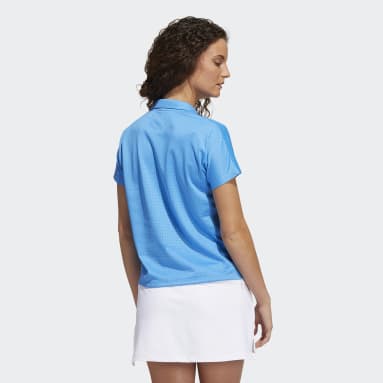 Women Golf Blue 3-Stripes Polo Shirt