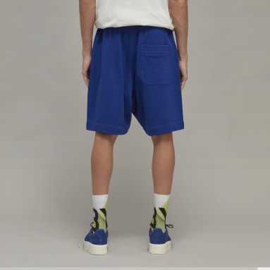 Short en molleton de coton bio Y-3 Bleu Hommes Y-3