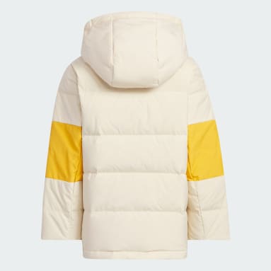 키즈 Gym & Training Beige 스포츠웨어 컬러블록 다운 재킷