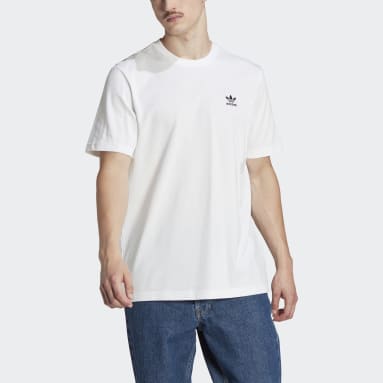 Men Originals White Adicolor Classics Back and Front Trefoil Boxy Tee