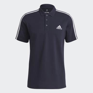 ผู้ชาย Sportswear สีน้ำเงิน เสื้อโปโล AEROREADY Essentials Piqué Embroidered Small Logo 3-Stripes