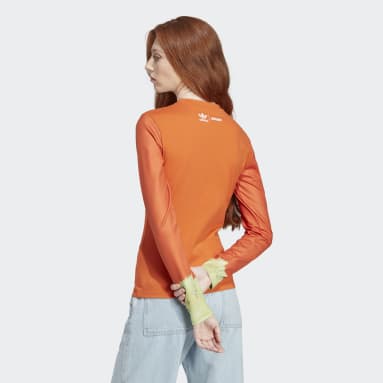 ผู้หญิง Originals สีส้ม เสื้อแขนยาวรัดรูป adidas Originals x Moomin
