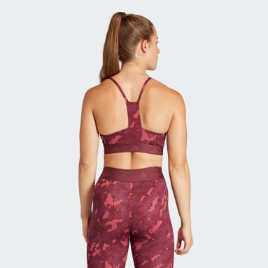 Ženy Cvičení A Trénink červená Podprsenka Aeroreact Training Light-Support Techfit