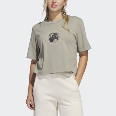 Women's Sportswear Green adidas New York Pigeon Crop Graphic Tee