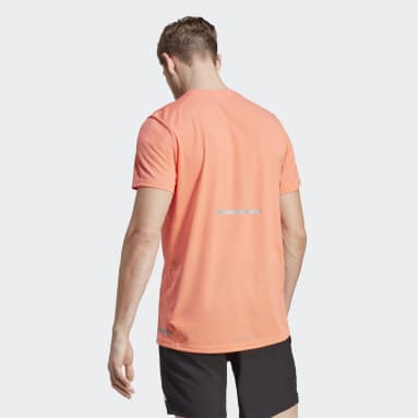 Men Running Orange X-City Cooler Tee