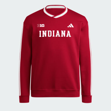 Indiana Hoosiers 3-Stripes Fleece Jersey Crew