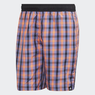 Classic-Length Check Badeshorts