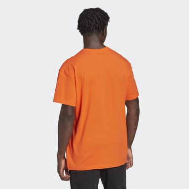 Men Sportswear Orange Essentials FeelVivid Drop Shoulder Tee