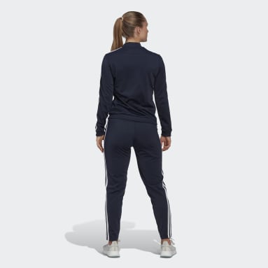 Frauen Sportswear Essentials 3-Streifen Trainingsanzug Blau