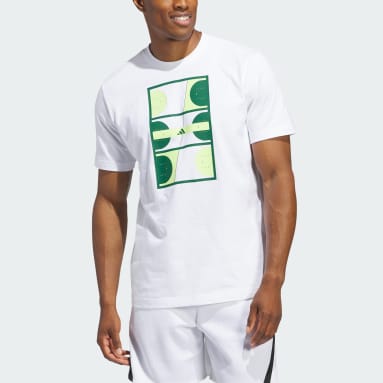Men Basketball White Global Courts Graphic Tee