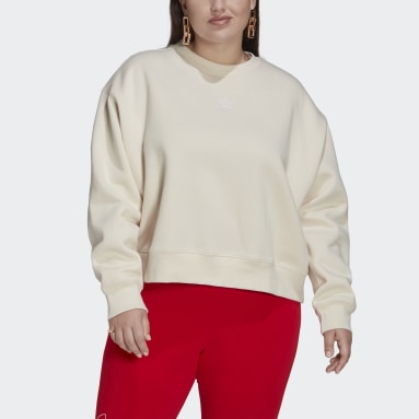 Sweat-shirt Adicolor Essentials Crew (Grandes tailles) Beige Femmes Originals