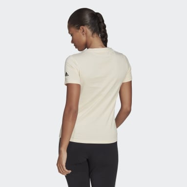 Camiseta LOUNGEWEAR Essentials Slim Logo Beige Mujer Sportswear