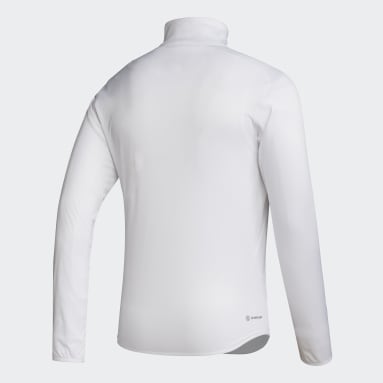 Men's Training White Nebraska Sideline Knit 1/4-Zip Jacket