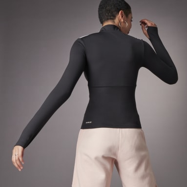 Camiseta Hyperglam Quarter-Zip Negro Mujer Sportswear