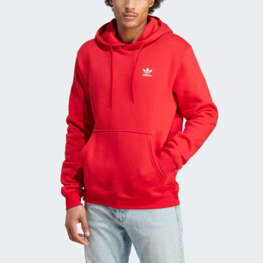 sudadera adidas trefoil rojo de hombre.