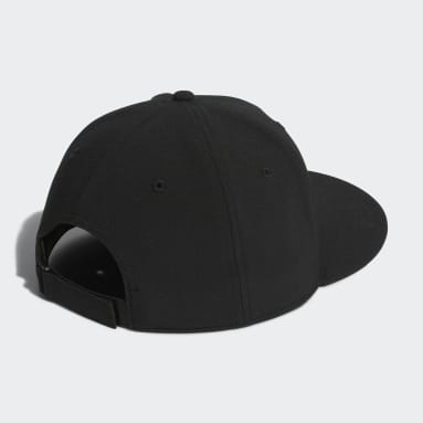 Men Golf Black Flat-Brim Cap