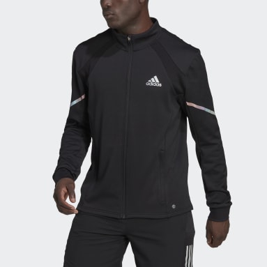 Muži Beh čierna Bunda Everydayrun Full-Zip Knit
