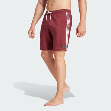 Men's Sportswear Burgundy 3-Stripes CLX Swim Shorts