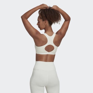 Ženy Joga bílá Podprsenka CoreFlow Studio Medium-Support Yoga Wind