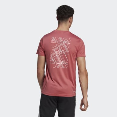 Camiseta Training 3-Bar Graphic Rojo Hombre Gimnasio Y Entrenamiento