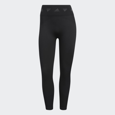 Legging 7/8 AEROKNIT Training noir Femmes Entraînement