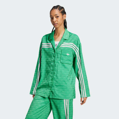 Adidas long sleeve top womens green clearance