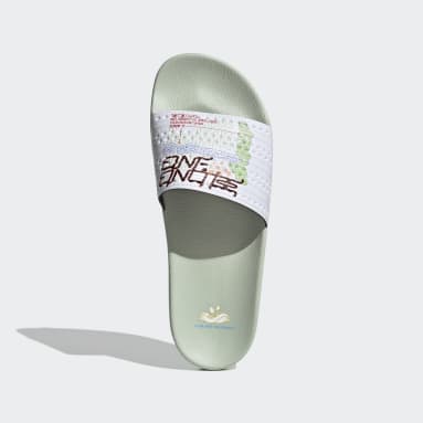 badslippers en teenslippers voor Sandalen en teenslippers Heren Schoenen voor voor Sandalen adidas Reptossage Badslippers in het Groen voor heren 