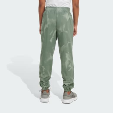 Youth Training Green Allover Print Fluidity Joggers