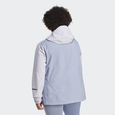 Women TERREX Purple Terrex Multi RAIN.RDY 2.5-Layer Rain Jacket (Plus Size)