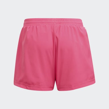 Girls Fitness Og Træning Pink adidas Designed To Move 3-Stripes shorts