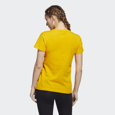 Women's Sportswear Yellow Amplifier Short Sleeve Badge of Sport Tee
