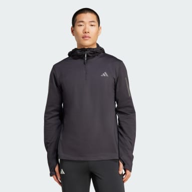 Own The Run Winterized Hoodie mit halbem Reißverschluss
