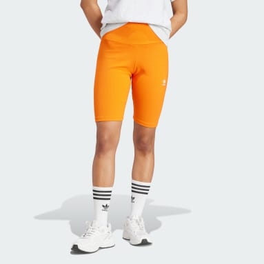 Women's Originals Orange Adicolor Essentials Short Leggings