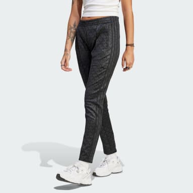 Women Lifestyle Black Trefoil Monogram SST Track Pants