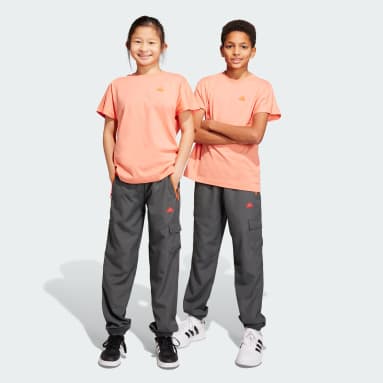 Kids Sportswear Grey City Escape Casual Woven Cargo Pocket Pants