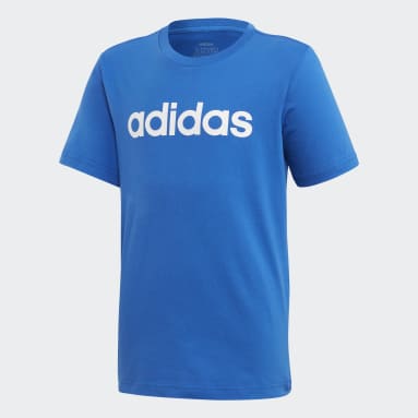 Camiseta Essentials Linear Logo Azul Niño Sportswear
