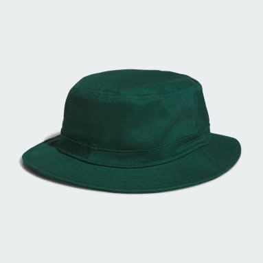Men Golf Green Solid Bucket Hat