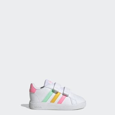 Kinder Sportswear Grand Court Lifestyle Hook and Loop Schuh Weiß