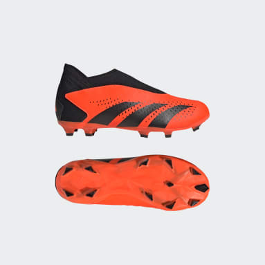 Children Soccer Orange Predator Accuracy3 Laceless Firm Ground Soccer Cleats