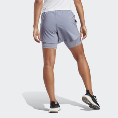 Shorts Dois em Um AEROREADY Made for Training Minimal Roxo Mulher Training