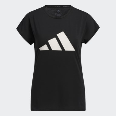 Camiseta de Entrenamiento 3 Rayas Negro Mujer Training