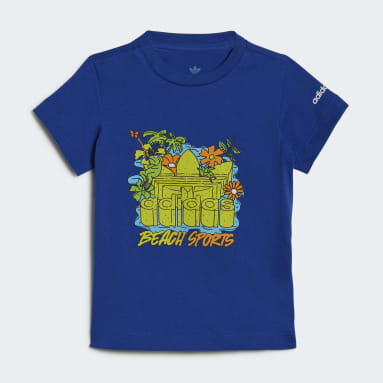 Kinder Originals Graphic Stoked Beach Shorts und T-Shirt Set Blau