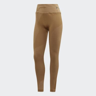 Women Gym & Training Brown Wood Wood How We Do Tights