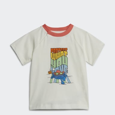 Graphic Print T-skjorte Hvit