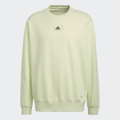 Men Sportswear Green Essentials FeelVivid Drop Shoulder Sweatshirt