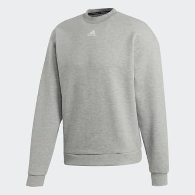 Men Sportswear Grey Must Haves 3-Stripes Crew Sweatshirt