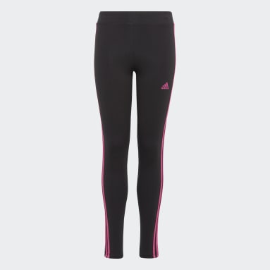 Adidas Ess Lineage Leggings Girls Leisure Sports Pants Children Pink  116-164